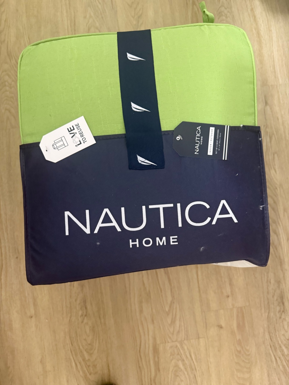 Nautica Outdoor /Indoor Set of 6 Seat Cushions